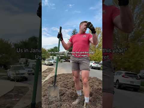 2,120 sq ft of mulch regret | Yard Project Gone Long 😅