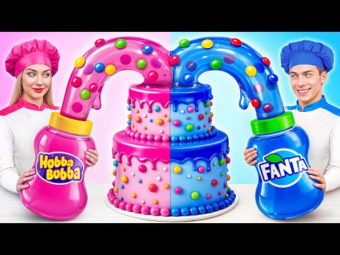 Vaaleanpunainen VS Sininen Kakun Koristeluhaaste | Pojat vs Tytöt Multi DO Smile