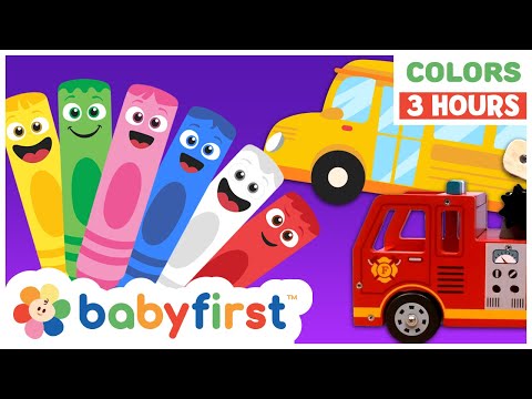 Toddler learning video | COLOR CREW ADVENTURES! | Learn Colors | 3 Hours Compilation | Baby First TV