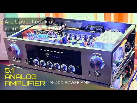 5.1 ANALOG POWER AMPLIFIER FOR HOME USE AND 5.1 DSP DECODER HDMI OPTICAL COAXIAL ARC