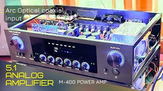 5.1 ANALOG POWER AMPLIFIER FOR HOME USE AND 5.1 DSP DECODER HDMI OPTICAL COAXIAL ARC