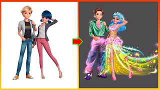 Miraculous Ladybug & Catnoir GLOW UP Princesses - Miraculous Transformation