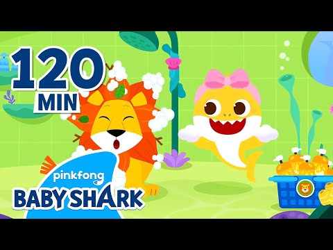 🫧The Lion Plays Bubble Bath with Baby Shark! | +Compilation | Play Episodes | Baby Shark Official