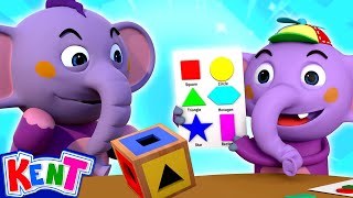 Shapes Are Everywhere! 🟥🟡 | Fun Shapes Song for Kids | Nursery Rhymes | Kent The Elephant