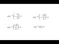 Inverse Sine Function Concepts