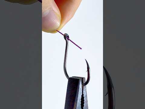 Fishing knot skills how to tie a fishing hook fast #fishing #shorts