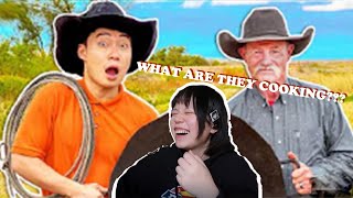Chinese React to Uncle Roger Learn INSANE Cowboy Cooking (ft. @CowboyKentRollins)