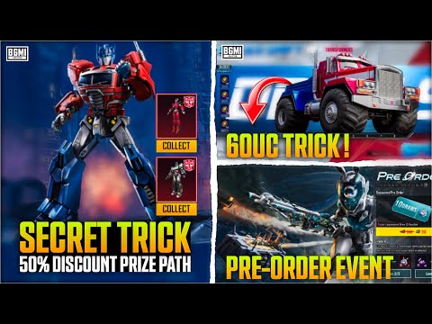 Get 50% Discount Prize Path in Bgmi | 60Uc Transformer Supercar Trick in Bgmi