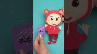 Tantangan Halloween JJ dari Kertas yang MUDAH 1-2-3! ✂️ Tutorial Kerajinan Tangan Anak #kids #shorts