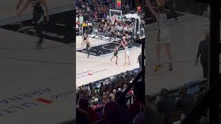 Caitlin Clark hits her first 3 against LV Aces #basketballgame #caitlinclark #wnba