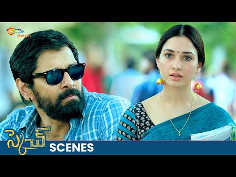 Vikram Steals Tamannaah's Bike | Sketch Movie Best Scenes | Vikram | Tamannah | Latest Telugu Movies