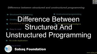 Difference between structured and unstructured programming