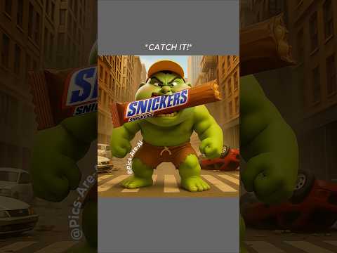 Russ-Hulk Is ANGRY When HUNGRY Eating Special SNICKER Is Not Enough ๐ข ๐ซ#shorts #aiart #memes