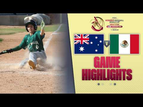 HIGHLIGHTS | Australia vs Mexico | WBSC Women's Baseball World Cup - Group Stage