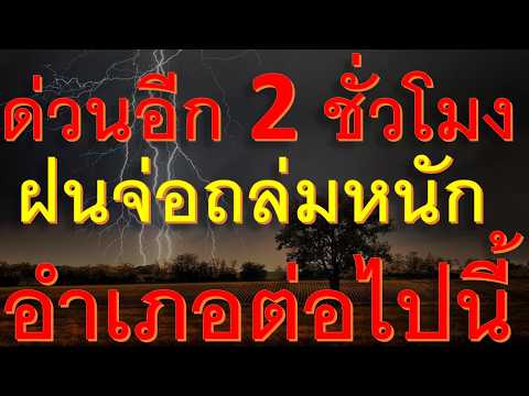 ขนของด่วนบ่ายถึงค่ำฝนฟ้าคะนองจ่อถล่มหนักอำเภอต่อไปนี้