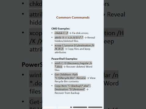 PowerShell vs CMD — which recovers files better? #powershell #cmd