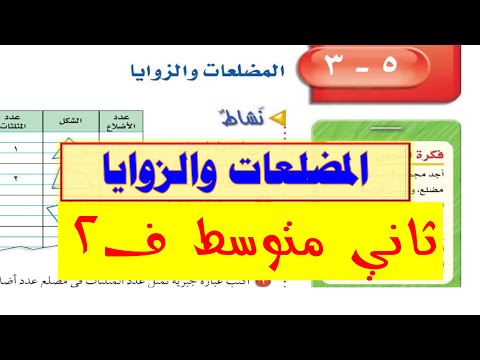 المضلعات والزوايا ثاني متوسط ف2