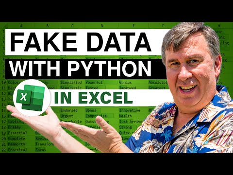 Excel Easy Fake Data From Python In Excel - Episode 2660