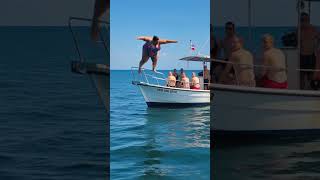Heavyset Woman Sinks Boat - Instant Regret! 🌊🤦‍♀️#BoatAccident 🛥️ #Hilarious 😂 #MustWatch 🔥.
