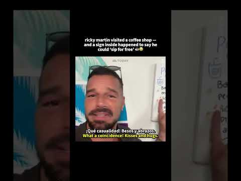 Ricky Martin Surprise at Coffee Shop