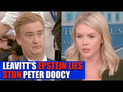Karoline Leavitt's Epstein Lies Stun Peter Doocy
