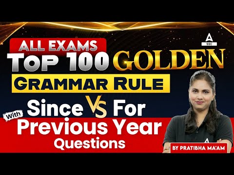 Top 100 Grammar Rules for SSC CGL/MTS 2024 | English By Pratibha Mam