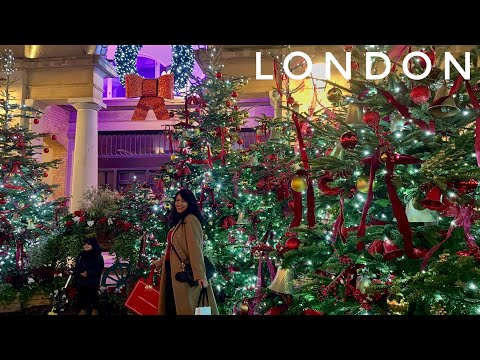 2024 London Christmas Lights Tour | Covent Garden London Christmas Lights 2024 | London Night Walk