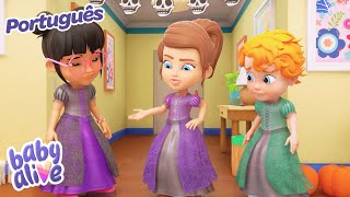 Vestido para o Halloween 👻 🍼 Baby Alive em Português ✨ Desenhos animados de Halloween