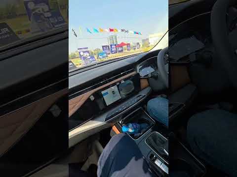 The Oshan X7 effortlessly glides through the test drive track at New Wheels Expo Lahore.