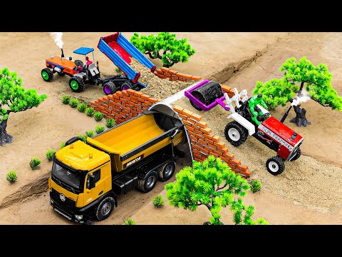 diy mini Bridge making with bricks science project and cement | Hulk Stuck at a Busy Intersection!