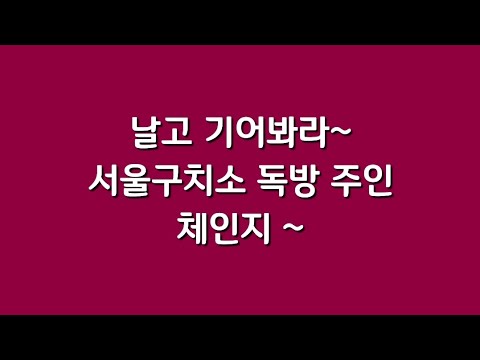 날고 기어봐라~ 서울구치소 독방주인 체인지~