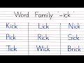 Identifying 'ick' Family Words