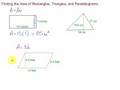 Calculating Areas of Rectangles, Triangles, and Parallelograms