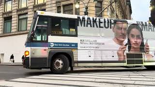 MTA Bus #2223 signed as “Next Bus Please” at 6th Av & W 34th St