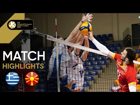 Highlights I GREECE vs. NORTH MACEDONIA I CEV European Golden League 2025 Men
