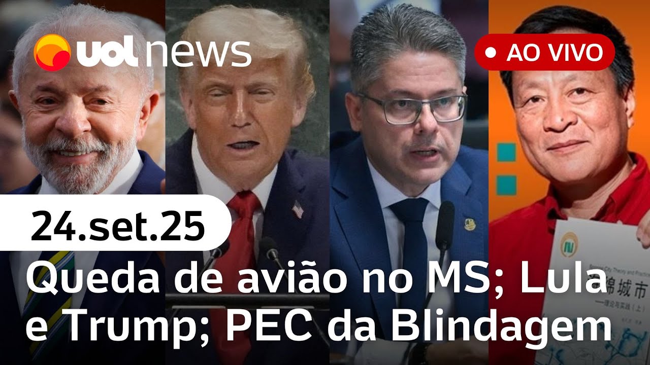 PEC da Blindagem na CCJ; queda de avião no Pantanal; Lula e Trump na ONU; caso Eduardo Bolsonaro e+