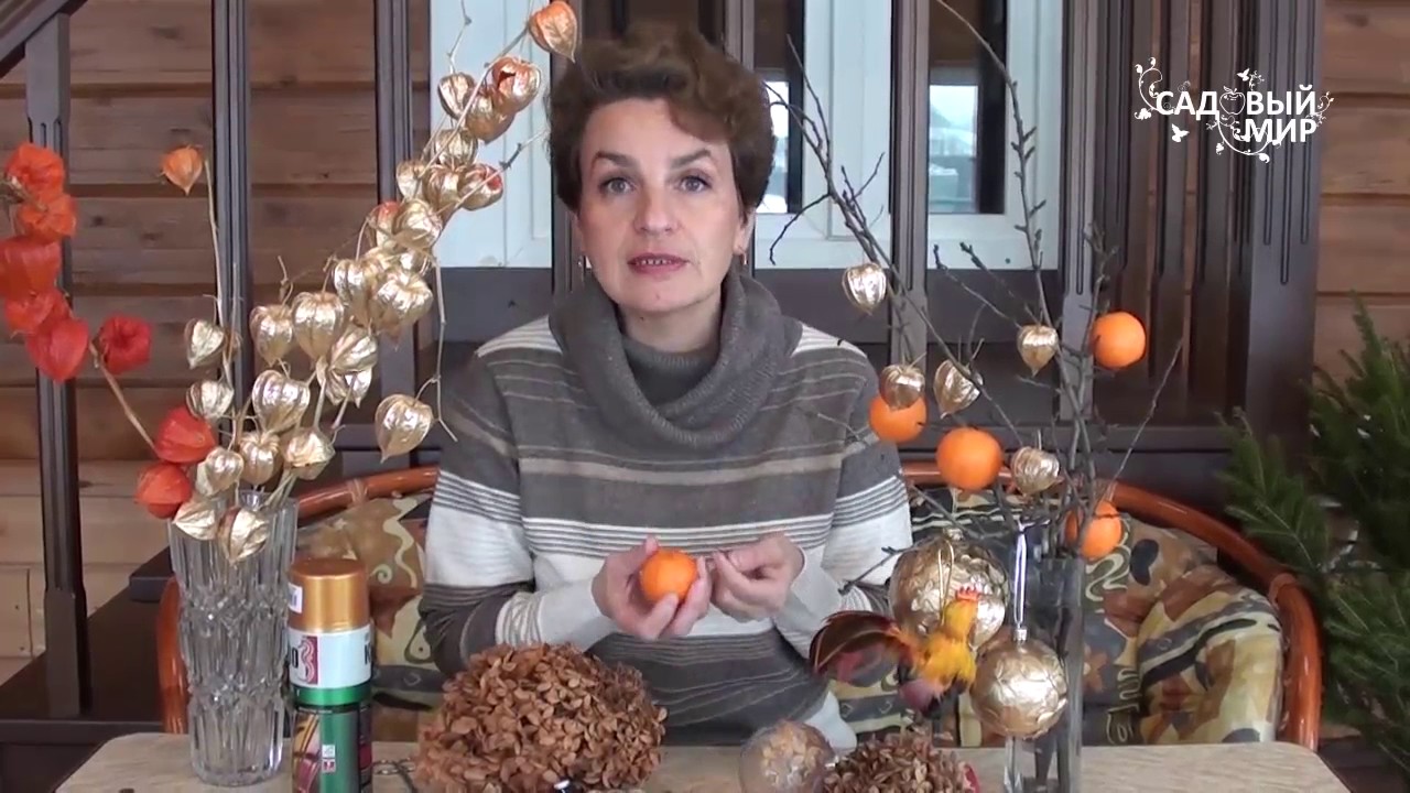Новогодние украшения своими руками из фруктов и цветов