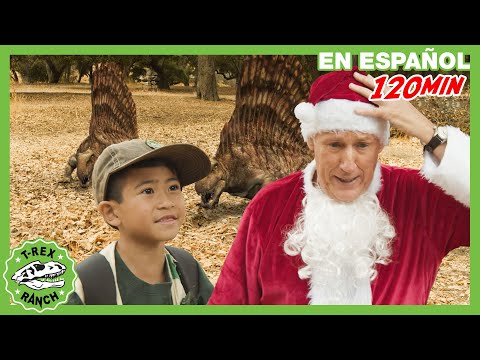 T-Rex Ranch Recibe una Visita Especial: ¡Santa Claus! | 🦖 T-Rex Rancho | Parque en Vivo!