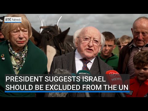 YouTube video thumbnail: President Higgins Suggests Israel Should be Excluded From the UN
