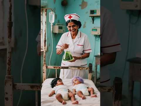 The midwife_s change the color of two kids_ but two mothers found #cartoon #funny #shorts #tiktok