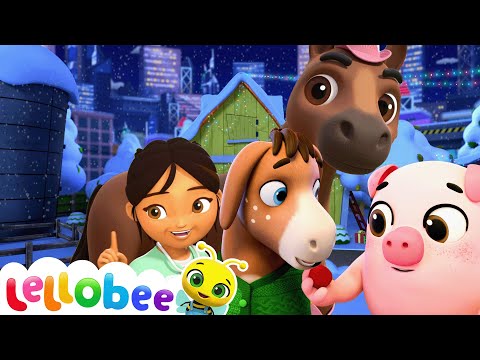 Little Donkey Silent Night | 🍯 Lellobee Kids Songs & Cartoons! Sing and Dance