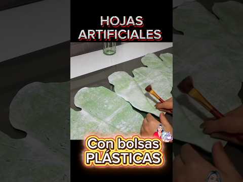 Hojas con bolsas plásticas #parati #diy #reciclaje