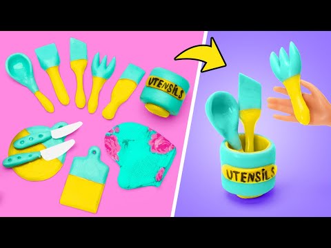 Utensilios de cocina DIY 🥄 para tus muñecas || Manualidades en miniatura