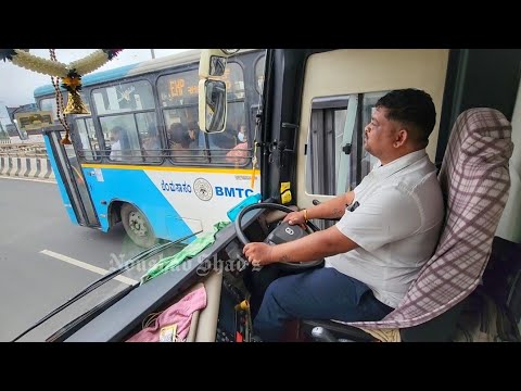 VOLVO B8R I-Shift amazing driving by experienced pilot😍Srini anna in Shyamoli VOLVO 9600 sleeper💥🙌🤌