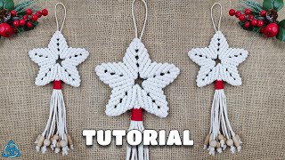Macrame Christmas Star Tutorial | EASY |