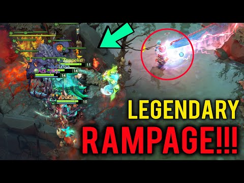 LEGENDARY 1 ZIPZAP RAMPAGE Destroy Topson God Most Epic Fountain Ball Lightning Dota 2