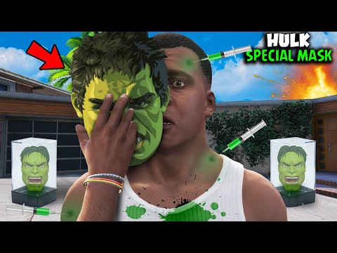 Franklin Wears Hulk Special Mask To change into Hulk In GTA 5 Telugu | #gta5