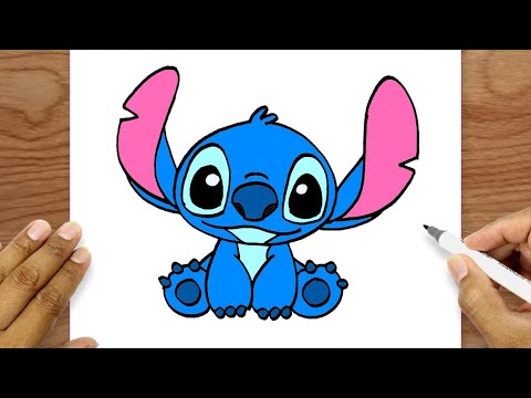 How To Draw Stitch Easy | Stitch Drawing Easy Cute