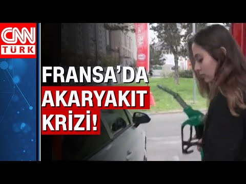 Fransa'da akaryakıt krizi! Rafineri işçileri grevde, yakıt bulunamıyor!