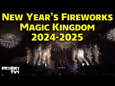 New Year's Eve Fireworks 2024-2025 at Magic Kingdom - Walt Disney World